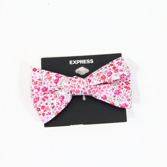 Express Pink Bow Tie Mens NEW Liberty Fabric print Floral - Picture 1 of 5